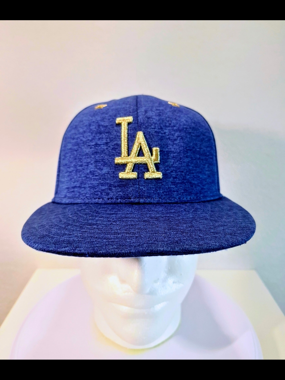 New Era Blue Snapback Hat with Gold LA Logo